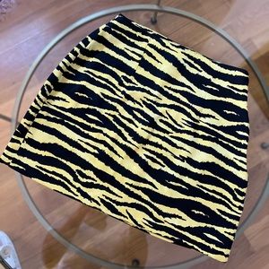 MANGO ZEBRA PRINT SKIRT
